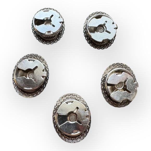 Vintage Western Concho Button Covers With Southwestern Pattern - Picture 4 of 4